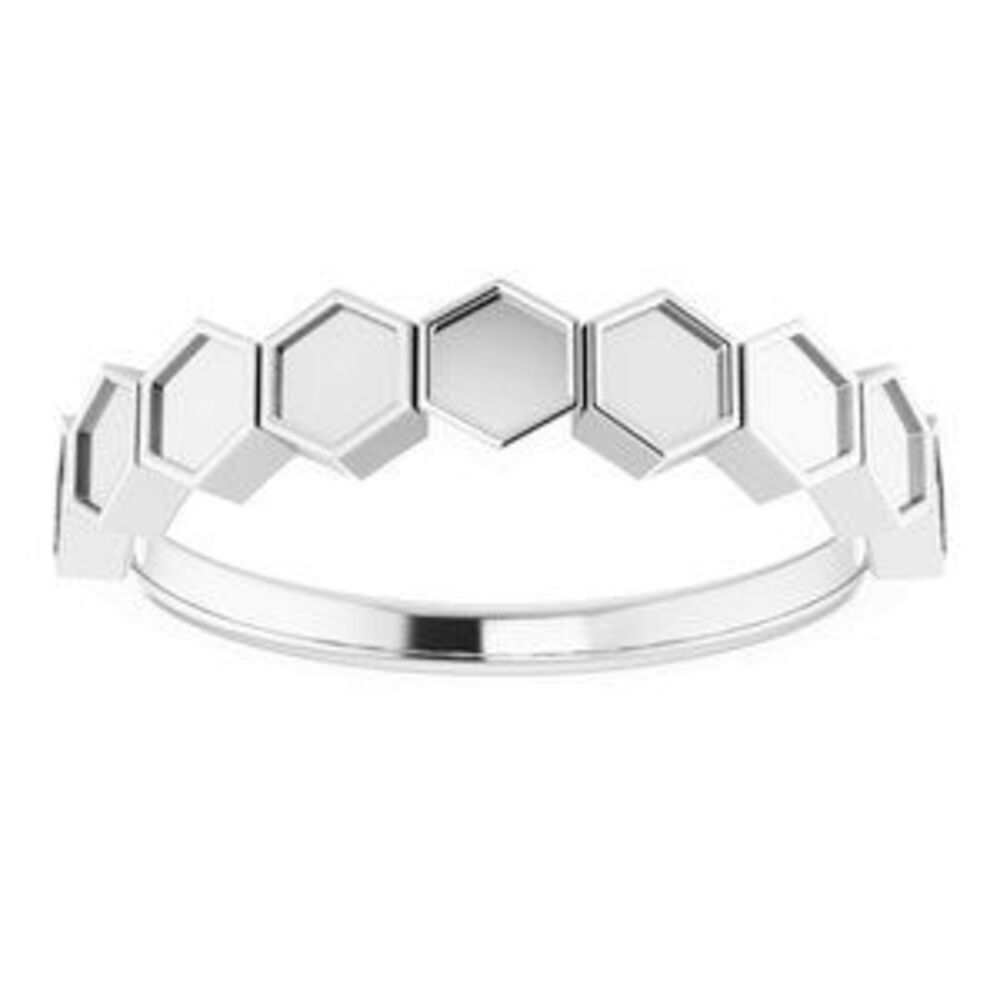 Sterling Silver Stackable Geometric Ring - image 3